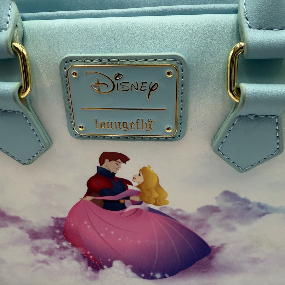 Loungefly Disney Sleeping Beauty Aurora Prince Phillip Satchel Crossbody Bag - Picture 6 of 13